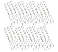 FUTUREORYY 24 Pièces Crochet pivotant Crochets pour Carillon éolien Cintre de Vent Silver