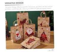 FUTUREORYY 24 pièces Sachets Papier Kraft Sacs de Noël Portables Capacité pour et Festifs