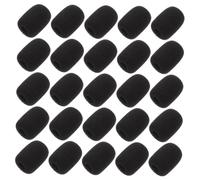 FUTUREORYY 25 pièces Bonnette Mousse Microphone Clip Housse Vent Protection Souffle et Humidité Accessoires Microphone Noir Compact et