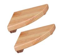 FUTUREORYY 2pièces Étagère Murale Bois Naturel Étagère Angle Courbée avec Niveaux De Rangement pour Décoration Intérieure Et Organisation Pratique