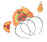 FUTUREORYY 3 Pièces Band De Cheveux De Dinde Cerceaux De Cheveux De Dinde Groupe Bandeaux Pour L'action De Grâces Bandeau De Pilon Fille Faire La Fête Équipe Cosplay Enfants Adultes Chiffon