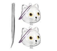 FUTUREORYY 3 Pièces Boîte Souvenir Poils Animaux Transparent avec Pince Capsule Rangement Cheveux de Chat et Chien Porte-clés Souvenir Portable pour Mémoire Émotionnelle