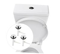 FUTUREORYY 3 pièces Bouton Poussoir Chasse Eau Wc Plastique Bouton Simple à Action Automatique Résistant Corrosion Installation Facile pour Réservoir Standard