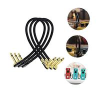 FUTUREORYY 3 pièces Câbles Patch Guitare Électrique Plat Doré Durable et Antibruit Effet et Instrument pour Pédales Basse et Amplificateur