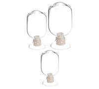 FUTUREORYY 3 Pièces Cloche à Allumettes Verre Transparent Porte-allumettes avec Couvercle Bocal à Allumettes pour Ranger et Courtes