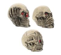 FUTUREORYY 3 Pièces Décorations Aquarium Résine de Crânes pour Aménagement Paysager de Réservoirs Terrariums Accessoires Originaux pour Animaux pour Halloween