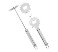 FUTUREORYY 3 pièces Grattoir de Nettoyage Barbecue INOX Outil Multifonction pour Fumoir Poignée Ergonomique Antichaleur Nettoyeur pour Cuisson Viande