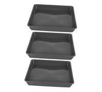 FUTUREORYY 3 Pièces Lot de Plateaux Carrés pour Pots De Fleurs Récupérateur Eau Base pour Jardinières Usage Intérieur Extérieur Plantes Bonsaïs