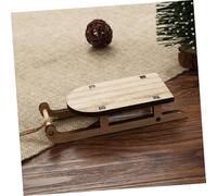 FUTUREORYY 3 Pièces Miniature Wooden Sleigh Set Tabletop Christmas Ornament Detailed Craft Decoration for Home and Office