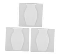 FUTUREORYY 3 Pièces Support De Fleurs Séchées Vase Mural Pot à Fleurs Suspendu White
