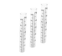 FUTUREORYY 3 Pièces Support de pluviomètre Tube à délit Eau Tube de Verre pluviomètre Cylindre de Remplacement jauge d'eau de pelouse Transparent