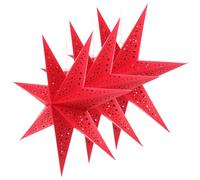 FUTUREORYY 3 Pièces Suspensions Papier Rouge Abat Jour Original pour Plafonnier Chambre Salon Décoration Suspendue Créative pour Fêtes