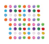FUTUREORYY 300 Pièces Lot de Boules à Pompons pour Chat Jouets Interactifs Colorés Peluche pour Plusieurs Chats Divertissement Intérieur et Jeu Collectif