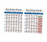 FUTUREORYY 4 cordes Tableau D Harmoniques Guitare Basse Cordes Grand Format Diagramme D Exercices pour Bassiste Débutant Formations Majeures et Mineures Entraînement Aux Notes Électriques