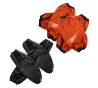 FUTUREORYY 4 paires Manchons Élastiques Imperméables PVC Protège-bras Longs pour Cuisine et Ménage Manchettes Résistantes pour Femmes et Hommes