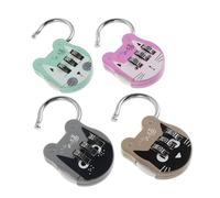 FUTUREORYY 4 pièces Cadenas à Code pour Casier Mini Cadenas Métalliques Résistants Rouille et Étanches pour à Dos Valise et Porte Sécurité Domestique Compacte