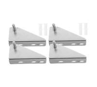 FUTUREORYY 4 pièces Charnières de Porte de Réfrigérateur Acier Inoxydable Accessoires Robustes avec Capuchon Caoutchouc Installation Facile et Silencieuse pour Congélateur Détachées pour
