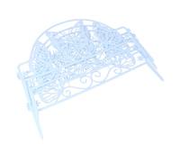 FUTUREORYY 4 Pièces Clôture de Jardin Décorative Plastique Style Pastoral Piquets Pratiques pour et Pelouse Extérieure Blanche