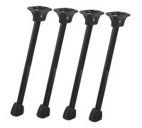 FUTUREORYY 4 pièces Jambes de Table Pliantes Noires de Bureau Pliables Robustes et Pratiques pour Bureau Table Escamotable Pliable et Portable pour Maison Camping Voyage