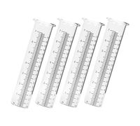 FUTUREORYY 4 pièces Pluviomètre Transparent avec Échelle Tube de Mesure de Pluie Précis pour Jardin Extérieur Outil Pratique de Collecte de Précipitations