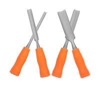 FUTUREORYY 4 Pièces Set Ciseaux à Bois Professionnels Acier avec Manches Ergonomiques Bois Gouges Demi-ronde Adapté Débutants et Artisans