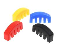 FUTUREORYY 4 pièces Sourdine Pratique pour Violon Caoutchouc Lot de Colorées Jaune Noir Rouge Bleu Accessoires Entraînement pour Réduire Rayer Instrument