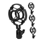 FUTUREORYY 4 pièces Support Micro Vibration pour Microphone à Condensateur Clip Ajustable pour Studio Diffusion et Streaming avec Fixation Stable et Du Bruit