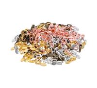 FUTUREORYY 400 Pièces Bails pour Pendentifs Alliage Collage Facile Formes et Rondes Accessoires pour Fabrication de Bijoux Boucles Oreilles et Colliers DIY
