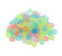 FUTUREORYY 400 pièces Pierres Lumineuses Colorées Galets Phosphorescents pour Aquarium Décoration Jardin Extérieur et Jeu Archéologique