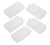 FUTUREORYY 5 Pièces Cages Transparent pour Élevage Abeilles avec Ventilation Améliorée Double Compartiment pour Protection et Transport des Reines Outils Apicoles Pratiques pour Éleveurs