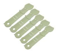 FUTUREORYY 5 Pièces Lot de Cuillères à Presser pour Chat Vert Distributeur Ergonomique pour Friandises Humides et Purées Cuillères Plastique pour Alimentation Interactive et Contrôle des