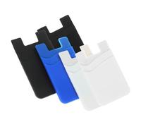 FUTUREORYY 5 pièces Lot de Porte Adhésifs Silicone Double pour Téléphone Pochette Portable Antidérapante pour de Crédit et Identité Compatible Smartphones Couleurs Mixées Noirs Blancs Bleu