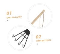 FUTUREORYY 5 Pièces Mini Four Tooth Rake for Small Gardens Lightweight Weeding and Soil Aeration Tool with Ergonomic Grip