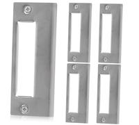 FUTUREORYY 5 Pièces Plaques de Recouvrement Acier Inoxydable pour Gâche de Porte Loquet et Verrou de Sécurité Kit de Fixation Robuste pour Porte Usage Résidentiel et Commercial