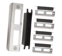 FUTUREORYY 5 pièces Plaques de Renforcement pour Porte Acier Inoxydable Plaques de Gâche Robustes pour Cadre de Porte Couverture de Trou pour Verrouillage Sécurisé Installation Facile et
