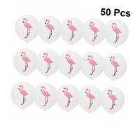 FUTUREORYY 50 pièces Ballons Latex Hawaïens Flamingo Imprimés Sans Ruban Kit Décoration pour Fête Anniversaire Ambiance Festive