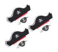 FUTUREORYY 6 pièces Déguisement de Pirate pour Garçon Fille avec Chapeaux à Imprimé Crâne et Cache Yeux Accessoires de Costume pour Halloween et à Thème