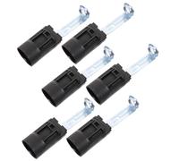 FUTUREORYY 6 pièces Douille à Vis avec Support Noir pour Lustres et Lampes Chandeliers Kit Remplacement Ampoules Candelabra Accessoires Déclairage Robustes