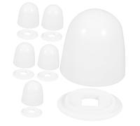 FUTUREORYY 6 pièces Lot de Caches Boulons de Toilette Plastique Décoratifs Résistants Installation Facile sans Outil Compatibles Plupart des Marques Accessoires pour Salle de Bain