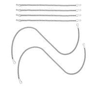 FUTUREORYY 6 Pièces Lot de Chaînes Fer Noires pour Suspendre Affiches Panneaux et Décorations Chaînes Décoratives Polyvalentes pour Plantes et Créations DIY Longueurs Attaches Robustes