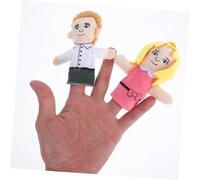 FUTUREORYY 6 pièces Marionnettes à Doigts Peluche Douce Famille Jouets Éducatifs pour Garçon Fille Confortables et pour et Jeu Dapprentissage