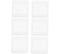 FUTUREORYY 6 pièces Plaque Cache Prise Murale Type Blanc sans Panneau Accès Mural Étanche Couverture Câble Rénovation Facile à Installer pour Maison Bureau École