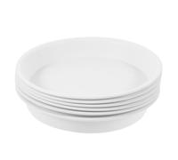 FUTUREORYY 6 pièces Soucoupe Plastique Ronde pour Pots de Plantes Lot de Blanches Plateau Récupérateur Eau Réutilisable pour Bonsaï et Fleurs Intérieur