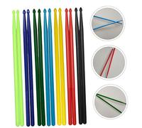 FUTUREORYY 7 paires Baguettes de Tambour Nylon Colorées Accessoires Percussion Légeres pour Batterie Jazz et Batterie