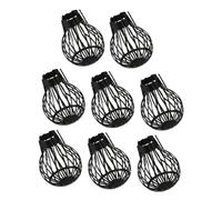 FUTUREORYY 8 Pièces Protège Gouttière Plastique Tamis Bouchage pour Évacuation Eau Extérieur Filets Ronds pour Toitures Balcons et Filtre et Débris