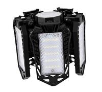 FUTUREORYY 80w Led Garage Light Avec Panneaux Ajustables Lampe Plafonnier Déformable Pour Garage Atelier Entrepôt Et Sous-sol Éclairage Et Facile à Installer