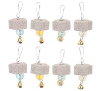 FUTUREORYY 8pièces Bloc à Mâcher pour Dents Jouet Forme de Fleur pour Cobayes et Chinchillas Pierre à Ronger pour Lapins et Hamsters Jouets à Mâcher pour Petits Animaux de Couleur Aléatoire