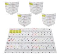 FUTUREORYY Autocollants pour Clavier de Piano 5 Feuilles Transparentes Multicolores, Étiquettes Amovibles des Notes, Outil D’Apprentissage pour Débutants, Compatible Claviers