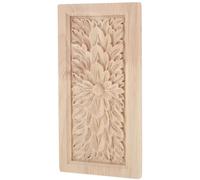 FUTUREORYY Autocollants Rectangulaires Sculptés Bois pour Appliques De Meubles Non Peints Décorations De Porte Armoire Incrustations De Bois pour Meubles Murs De Lit