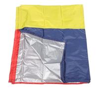 FUTUREORYY Auvent De Remplacement Pour Balançoire Extérieure Soleil 190t Tissu Polyester Argenté 132 x 226 Cm Couleur Rouge-jaune-bleu Arc-en-ciel Protection Imperméable Pour Aire De Jeux En Plein Air